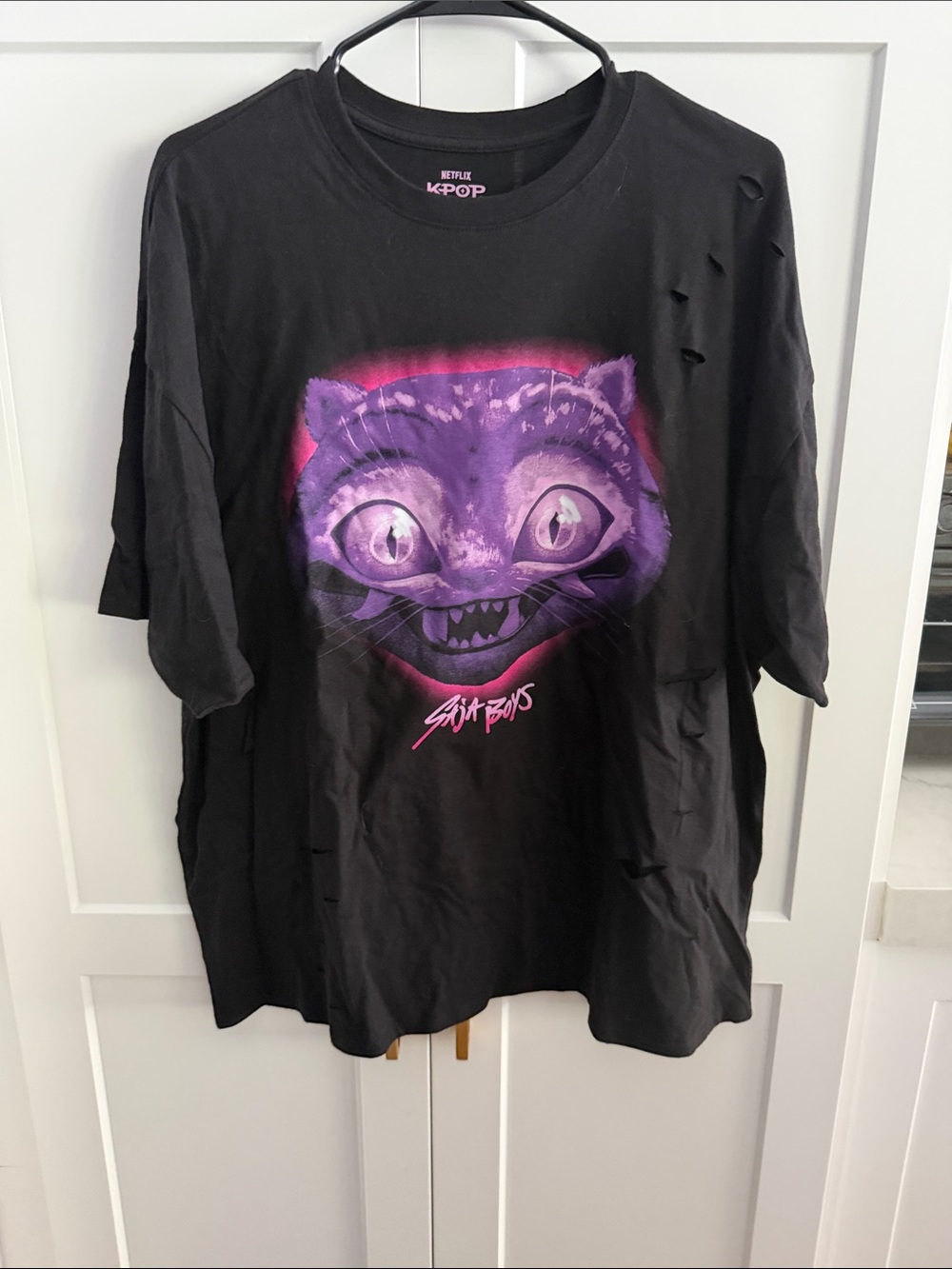 K Pop Derpy Black Graphic Tee Size Oversized Small